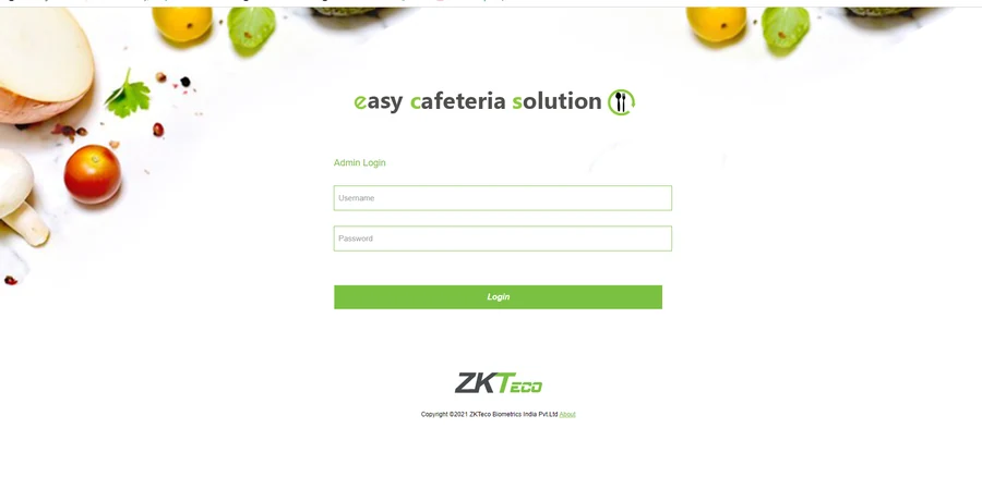 Easy Cafeteria ZKTeco time attendance software product